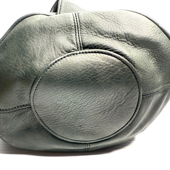 Chic Black Leather Backpack with Gold Accents - Picture 6 of 10